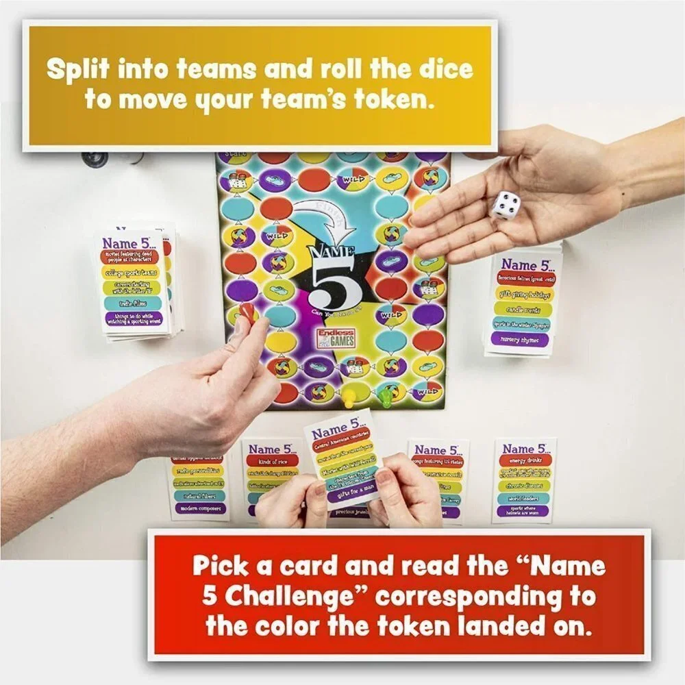 Can You Name 5? Board Game / Endless Games